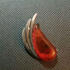 Sterling Silver & Orange Pendant